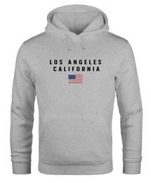 Hoodie Hoodie Herren Bedruckt Schriftzug California Los Angeles USA Amerika