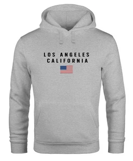 Neverless Hoodie Herren Bedruckt Schriftzug California Los Angeles USA Amerika