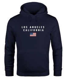 Hoodie Hoodie Herren Bedruckt Schriftzug California Los Angeles USA Amerika