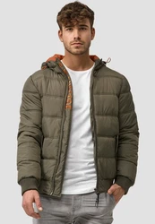 Indicode Winterjacke Adrian ZA Dunkelgrün/Khaki/Grün