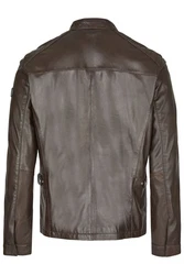 bugatti Lederjacke BUALBERTO Grau/Braun/Dunkelbraun