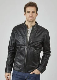 Lederjacke BUBENITO mit Riegeln und Reiverschlssen
