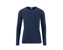 LIVING CRAFTS Langarmshirt FRANK GOTS zertifiziert Dunkelblau/Blau