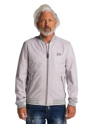 CARLO COLUCCI Lederjacke Colton-M Lila/Grau/Rosa
