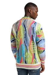 CARLO COLUCCI Strickjacke Crozzolin Mischfarben/Schwarz/Grau/Orange/Hellblau