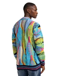 CARLO COLUCCI Strickjacke Crozzolin Mischfarben/Schwarz/Grau/Hellblau/Orange