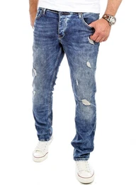 Slim-fit-Jeans Jeans-Herren Destroyed Look Slim Fit Stretch Denim Jeans-Hose Destroyed Look Slim Fit Jeans