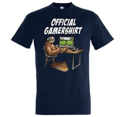Youth Designz T-Shirt Herren Official Gamershirt Braun/Dunkelblau/Beige