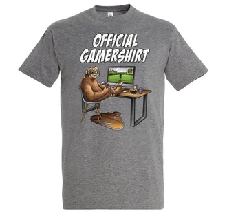 Youth Designz T-Shirt Herren Official Gamershirt Dunkelgrau/Beige/Braun/Grau Youth Designz T-Shirt Herren Official Gamershirt Dunkelgrau/Beige/Braun/Grau