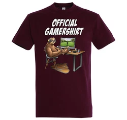 Youth Designz T-Shirt Herren Official Gamershirt Braun/Dunkelrot/Bordeaux