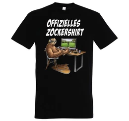 T-Shirt Herren Offizielles Zockershirt mit lustigem Gaming Frontprint