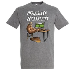 Youth Designz Offizielles Zockershirt Herren  Braun/Dunkelgrau/Grau/Rot/Orange