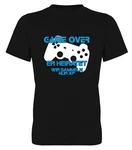 G-graphics T-Shirt Herren T-Shirt - Game over Er heiratet wir sammeln nur XP JGA-Shirt Gelb/Schwarz/Dunkelgrau/Rot