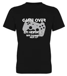 G-graphics T-Shirt Herren T-Shirt - Game over Er heiratet wir sammeln nur XP JGA-Shirt Schwarz/Dunkelgrau
