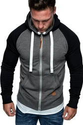 Amaci&Sons Zipper Kapuzenpullover Sweatjacke Pullover Hoodie Sweatshirt EL CAJON (1-04030) Dunkelgrau/Hellgrau/Schwarz/Grau