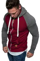 Kapuzenpullover EL CAJON Sweatjacke Herren Basic Kontrast Sweatjacke Pullover Hoodie Kapuzenpullover