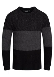 CARISMA Strickpullover CRTROMSO Schwarz/Dunkelgrau