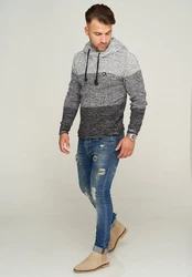 CARISMA Strickpullover CRSTORD Hellblau/Schwarz/Grau/Hellgrau
