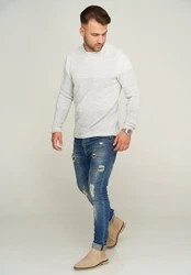 CARISMA Strickpullover CRLARVIK Grau/Weiß/Creme