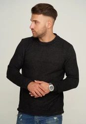 CARISMA Strickpullover CRLARVIK Schwarz/Dunkelgrau/Rot/Grau
