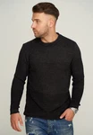 CARISMA Strickpullover CRLARVIK Schwarz/Dunkelgrau/Rot/Grau