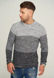 CARISMA Strickpullover CRLARVIK Dunkelblau/Grau