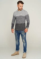 CARISMA Strickpullover CRLARVIK Dunkelblau/Grau