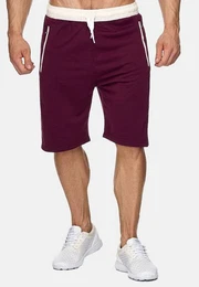 Sweatshorts Sweat Shorts Kurze Jogging Hose Bermuda Sporthose H1927 (1-tlg) 1927 in Rot