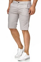 Egomaxx Chinoshorts Chino Capri Shorts Kurze Bermuda Sommer Hose Fredy & Roy (1-tlg) (2300) Grau (2300)