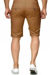 Egomaxx Chinoshorts Chino Capri Shorts Kurze Bermuda Sommer Hose Fredy & Roy (1-tlg) (2300) Braun (2300)