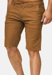 Egomaxx Chinoshorts Chino Capri Shorts Kurze Bermuda Sommer Hose Fredy & Roy (1-tlg) (2300) Braun (2300)
