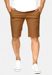 Chinoshorts Chino Capri Shorts Kurze Bermuda Sommer Hose Fredy & Roy (1-tlg) 2300 in Braun