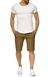 Egomaxx Chinoshorts Chino Capri Shorts Kurze Bermuda Sommer Hose Fredy & Roy (1-tlg) (2300) Dunkelbraun (2300)
