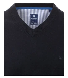 Redmond V-Ausschnitt Pullover (600) Dunkelblau/Blau/Hellblau/Schwarz