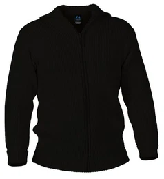 Strickjacke aus Merino mit Troyerkragen und Reiverschlu