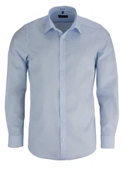 MARVELIS Businesshemd Body Fit Hellblau/Blau