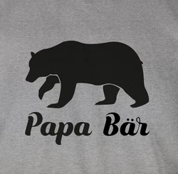 Shirtracer T-Shirt Papa Br Grau/Creme/Dunkelgrau/Silber