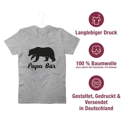 Shirtracer T-Shirt Papa Br Grau/Creme/Dunkelgrau/Silber