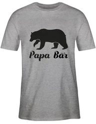 Shirtracer T-Shirt Papa Br Grau/Creme/Dunkelgrau/Silber