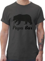 Shirtracer T-Shirt Papa Br Dunkelgrau/Grau/Braun/Beige/Khaki