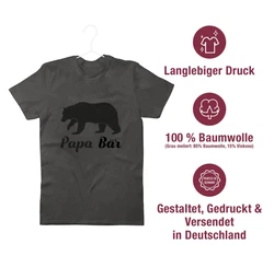 Shirtracer T-Shirt Papa Br Dunkelgrau/Grau/Braun/Beige/Khaki