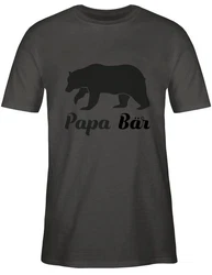 Shirtracer T-Shirt Papa Br Dunkelgrau/Grau/Braun/Beige/Khaki