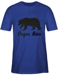 Shirtracer T-Shirt Papa Br Blau/Dunkelblau