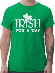Shirtracer T-Shirt Irish For A Day St Patricks Day Grün/Blau