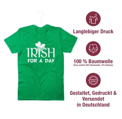 Shirtracer T-Shirt Irish For A Day St Patricks Day Grün/Blau