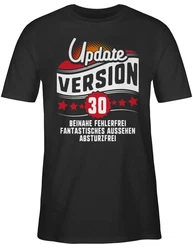 Shirtracer T-Shirt Update Version Dreiigster Geburtstag Dunkelrot/Rot/Dunkelgrau/Schwarz