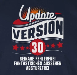 Shirtracer T-Shirt Update Version Dreiigster Geburtstag Hellblau/Blau/Dunkelblau