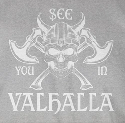 Shirtracer Tanktop See you in Valhalla Wikinger & Walhalla Grün/Blau/Creme/Rot/Hellgrau/Grau/Dunkelgrau