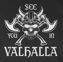 Shirtracer Tanktop See you in Valhalla Wikinger & Walhalla Grün/Creme/Blau