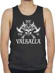 Shirtracer Tanktop See you in Valhalla Wikinger & Walhalla Grün/Creme/Blau